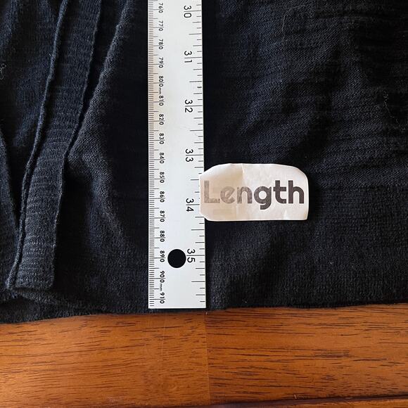 Athleta Women’s S Black Longline Open Front Cardigan Sweater Lightweight Knit - Picture 10 of 11